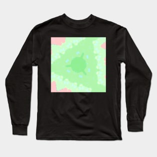 Kaleidoscope Of Greens and Pinks Long Sleeve T-Shirt